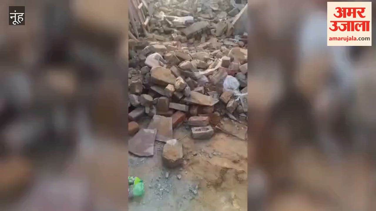 Four family members injured after being trapped under the debris of a collapsed roof