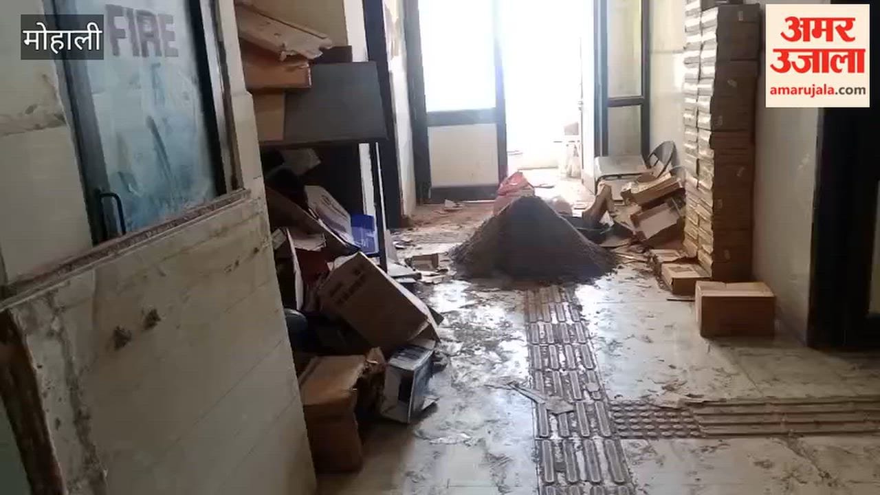 Heaps of filth in the maternity and child ward of Mohali Phase 6 Civil Hospital.