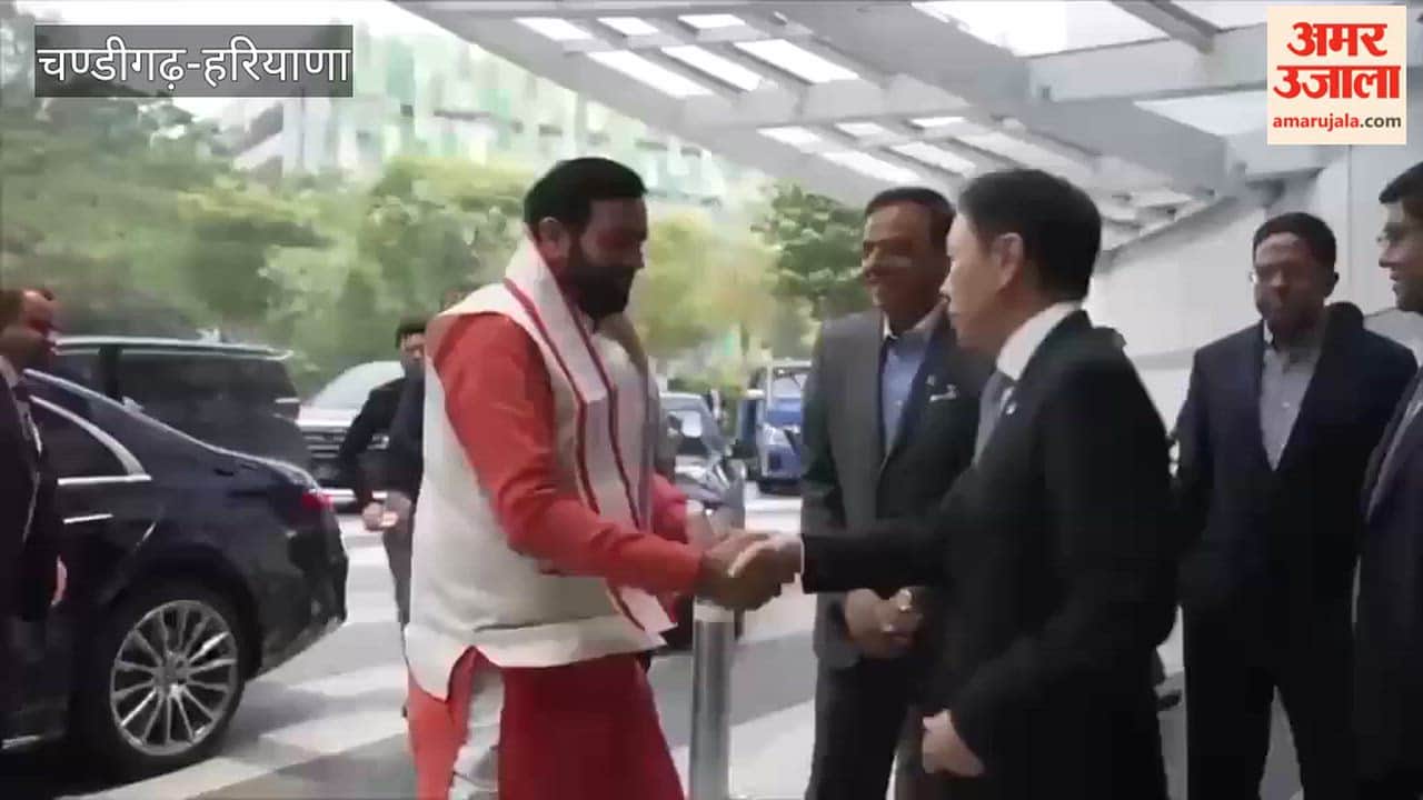 Haryana CM Nayab Saini on a visit to Singapore.