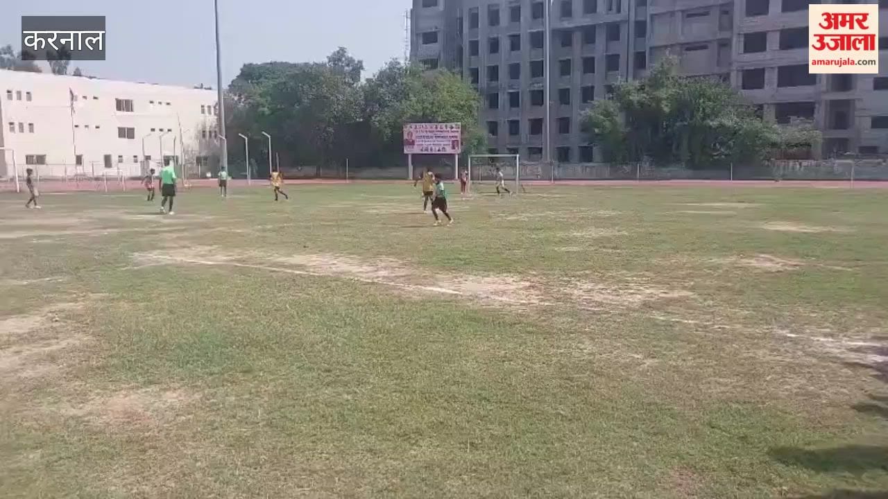Today is the final day of the Dr. Birumal Grassroots Football Tournament in Karnal; the match between DAV Police Public School and Sikri ended in a 1-1 draw.