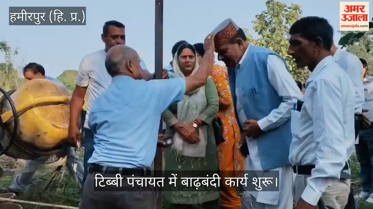 tibbi panchayat flood protection work starts sujanpur hamirpur