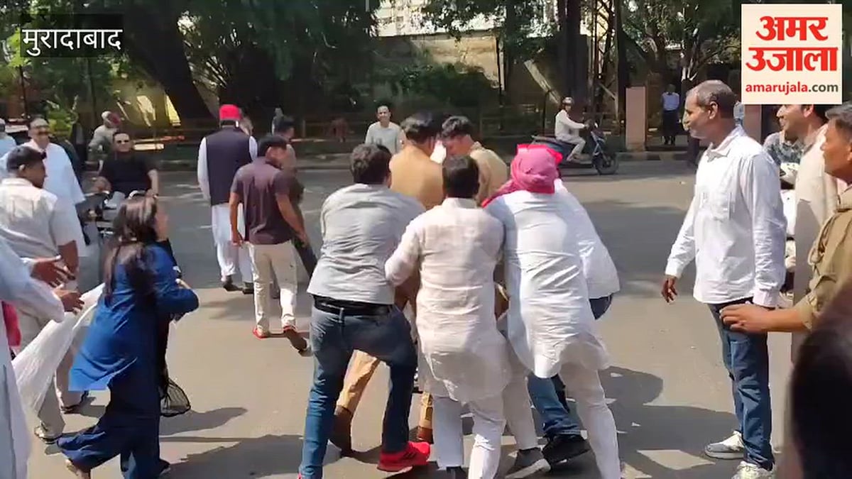 सपा ने निकाला पैदल मार्च, सीईसी का फूंका पुतला
