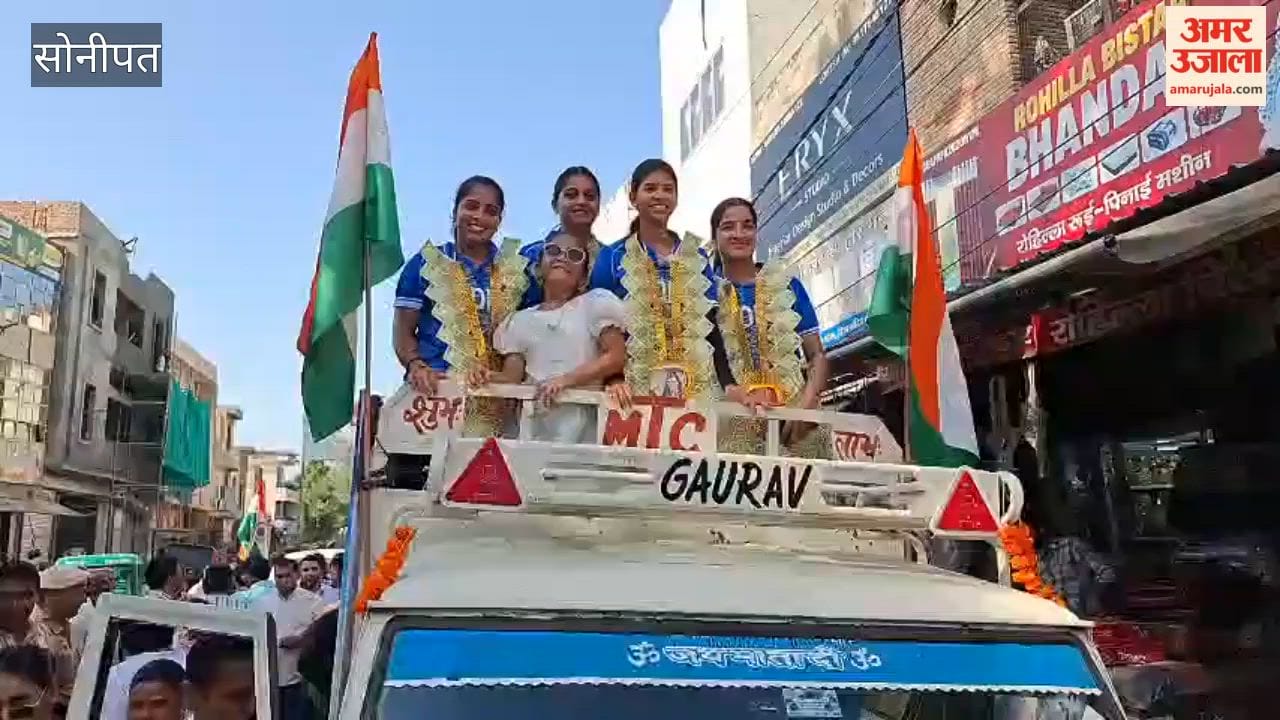 Grand welcome for Sonipat's 'Golden' athletes; chants of 'Bharat Mata Ki Jai' echoed during the victory procession.