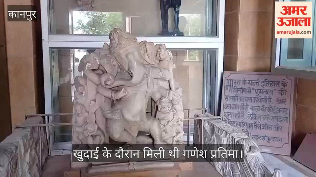 Kanpur South facing Ganesha idol found during Peshwa Palace excavation becomes center of attraction