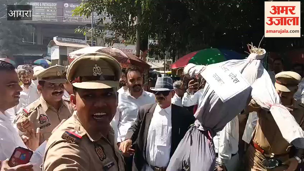 VIDEO: हाई कोर्ट बेंच की मांग पर अधिवक्ताओं का प्रदर्शन, दीवानी के गेट पर की नारेबाजी