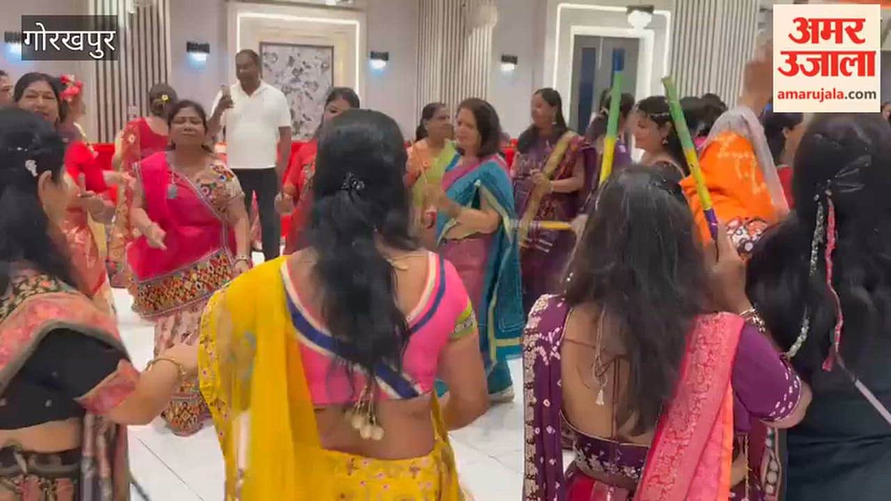 Women in traditional attire dazzled with Dandiya during Navratri