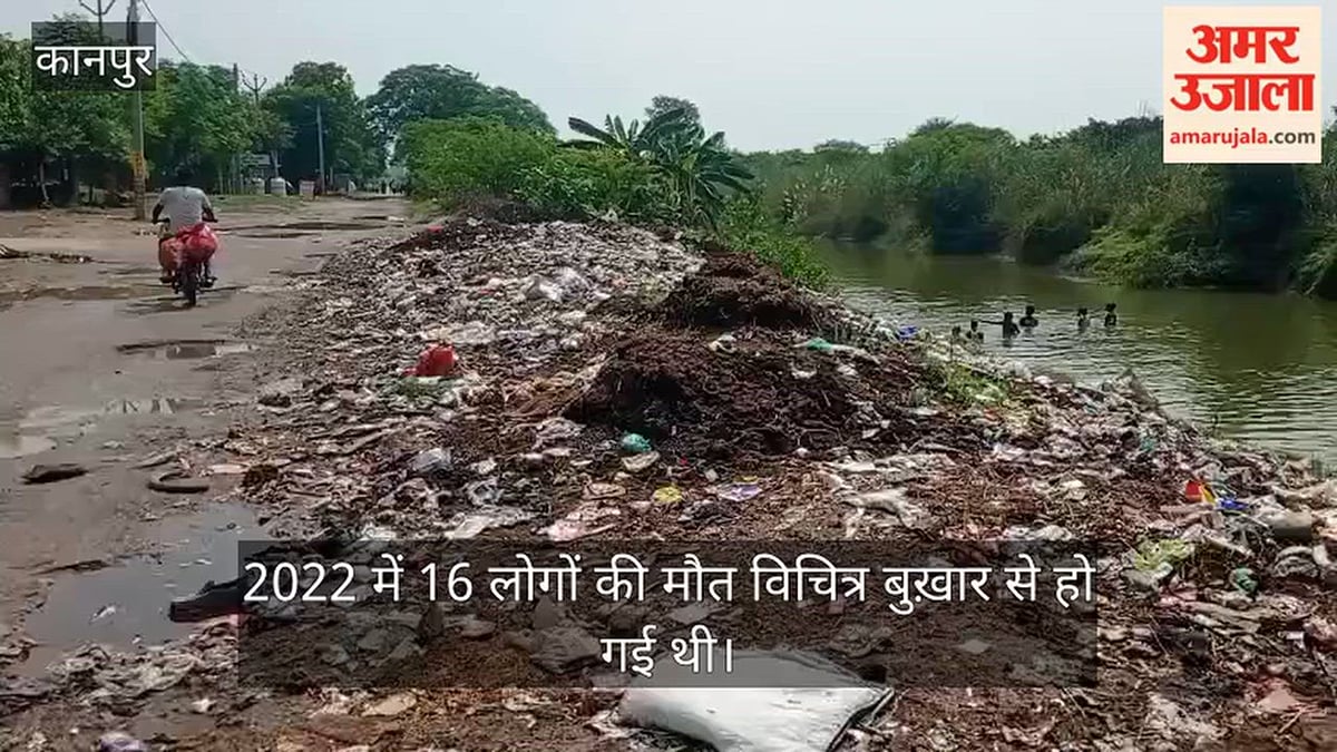 कानपुर: कुरसौली में बुखार से राजमिस्त्री की मौत, गांव किनारे जलभराव और कूड़े का अंबार