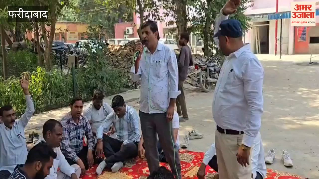 Employees protest against SE Faridabad