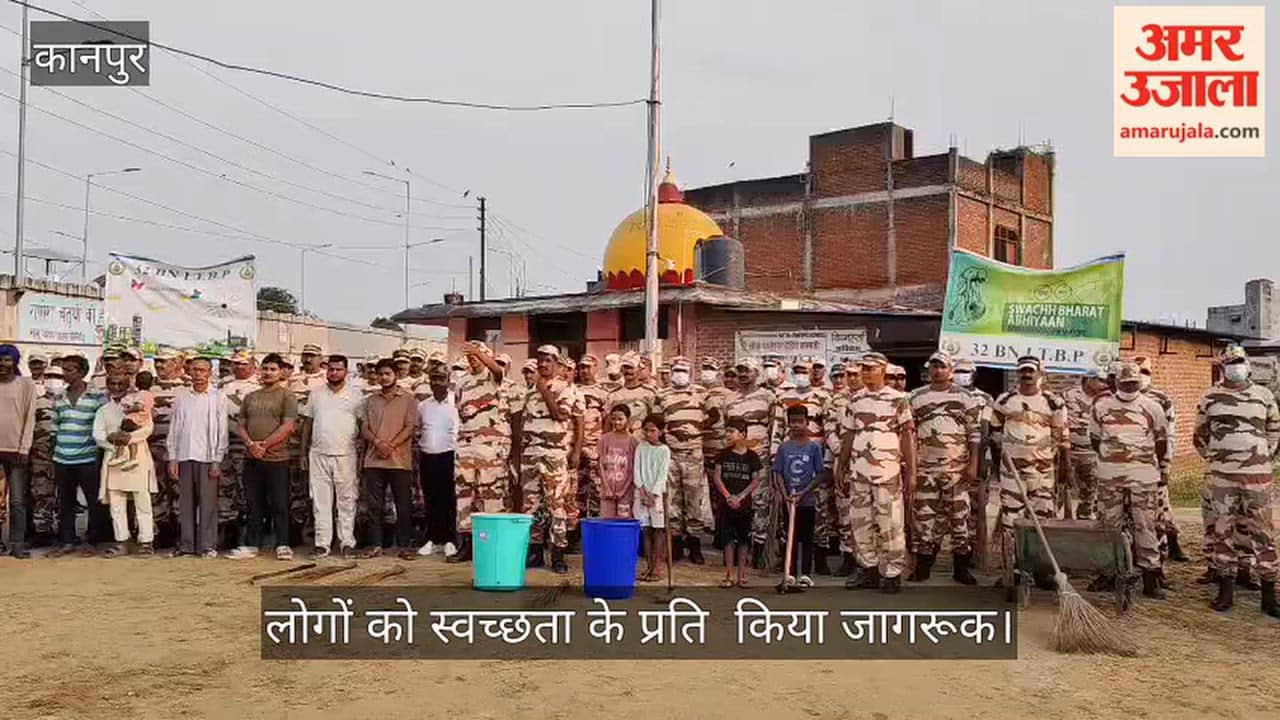 Kanpur ITBP Personnel Conduct Cleanliness Drive Sprucing Up Shri Lok Paleshwar Temple Complex