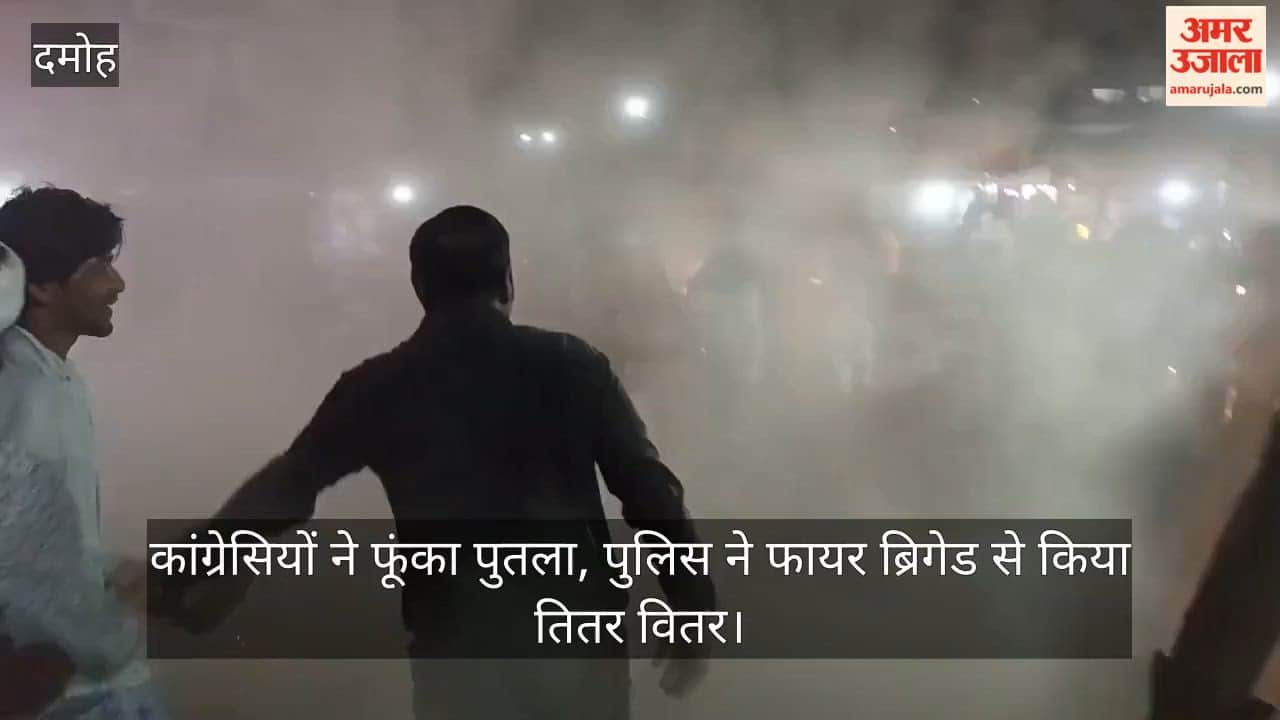 Damoh: Congress Protest Over Voter List Dispute, Clash with Police During Effigy Burning