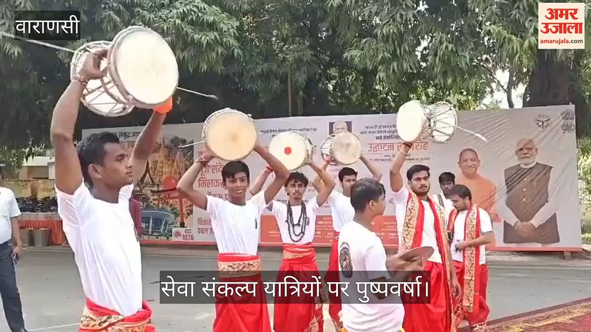 काशी में 500 सेवा संकल्प यात्रियों का तिलक लगाकर भव्य स्वागत