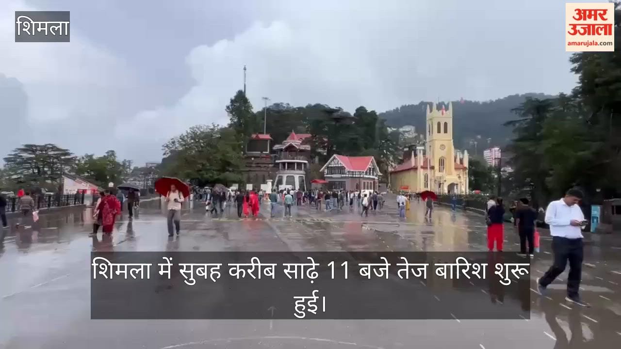 shimla heavy rain hailstorm ridge mall road tourists weather
