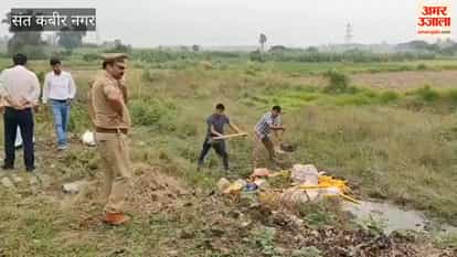 62 kg of illegal firecrackers destroyed following court order in sant kabir nagar