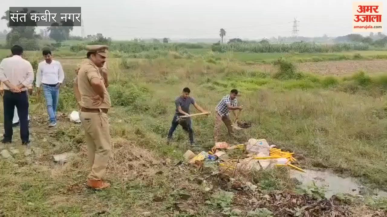 62 kg of illegal firecrackers destroyed following court order in sant kabir nagar