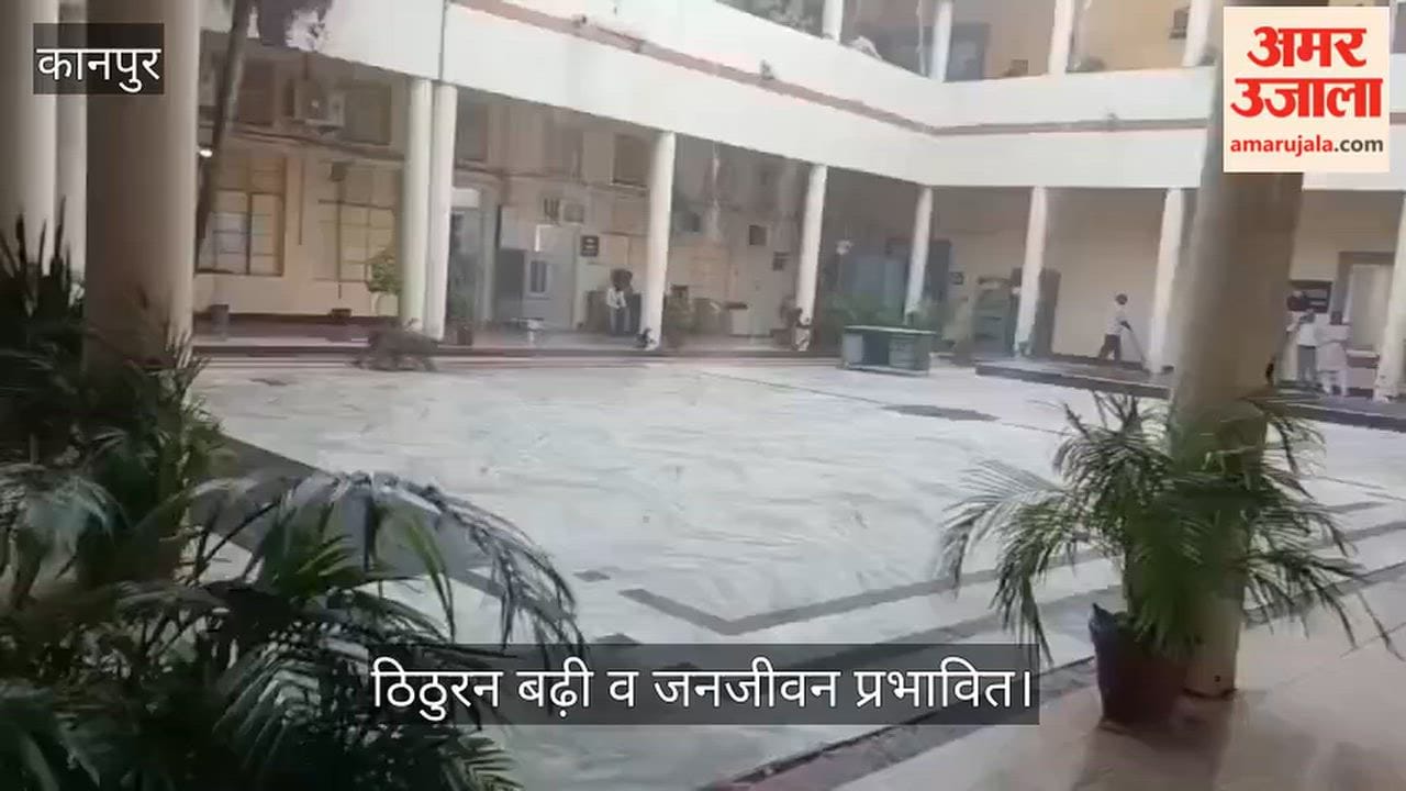 Torrential rain and hailstorms hit Kanpur sharp drop in temperature recorded