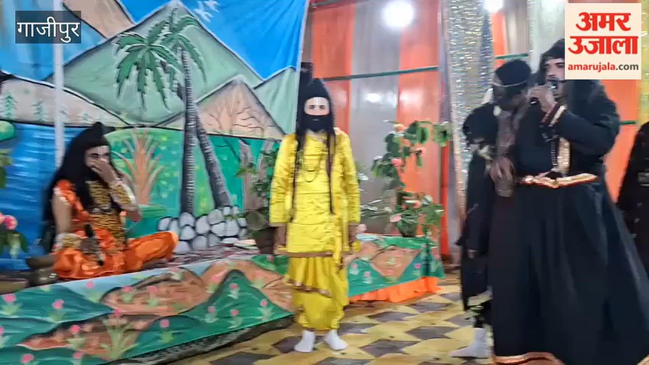Sita and Rama first meeting in flower garden after slaying of Tadaka