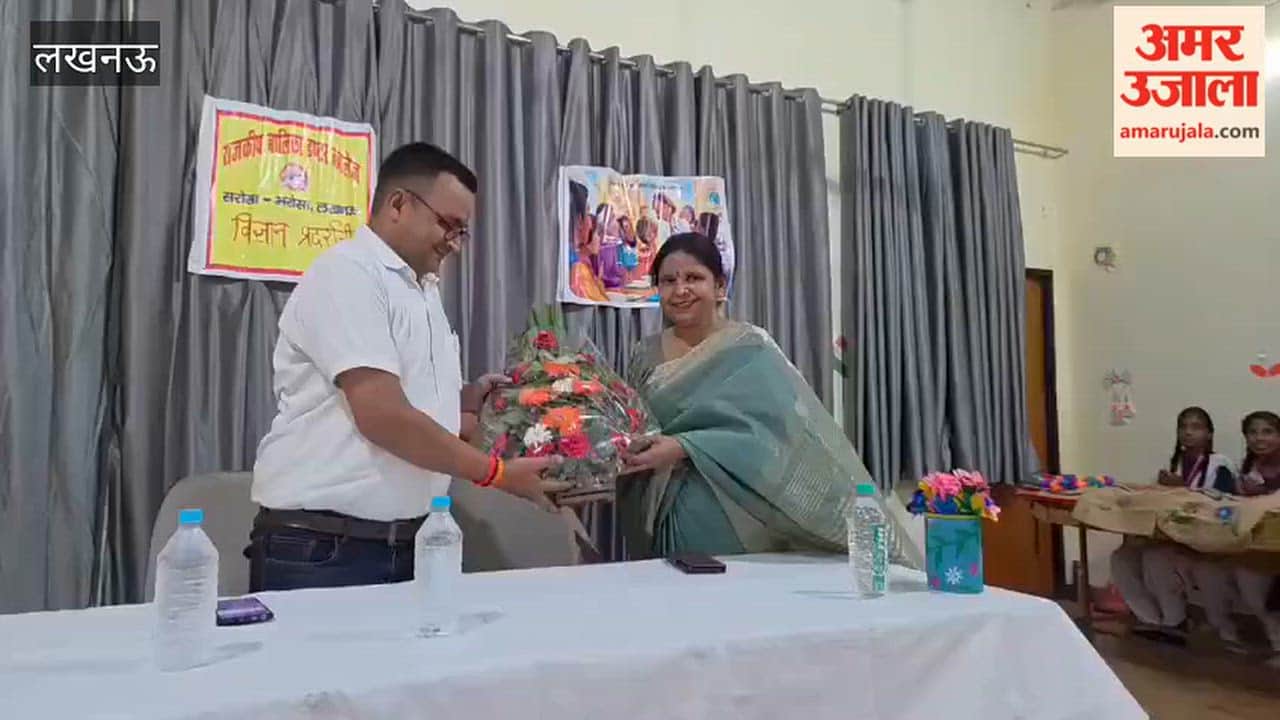 Female students showcase talent at science exhibition in Lucknow official boosts their morale