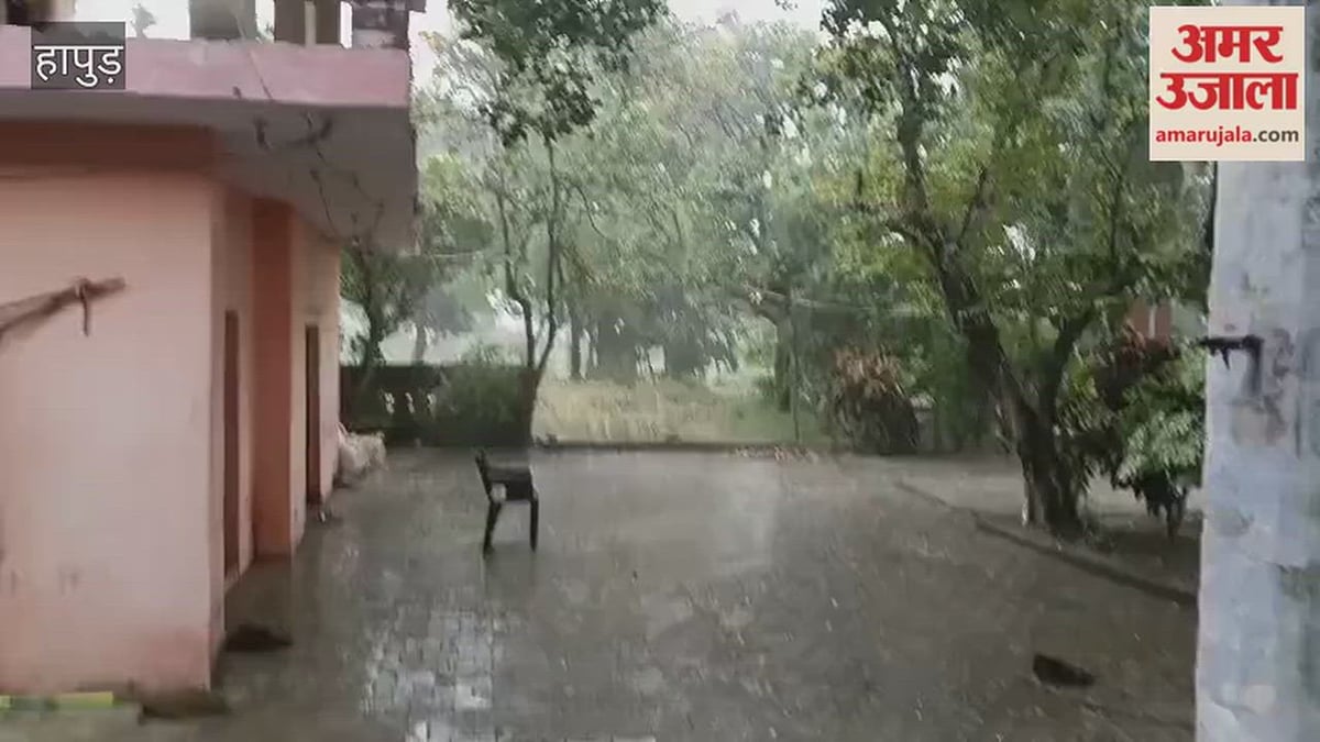 हापुड़ में पड़े ओले: जिले में अचानक बदला मौसम, कई इलाकों में हुई तेज बारिश, देखें वीडियो