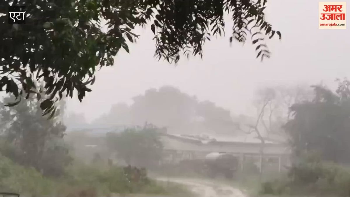 VIDEO:  एटा मिरहची क्षेत्र में अचानक बदला मौसम, आंधी के साथ एक घंटे तक झमाझम बारिश, गिरे ओले
