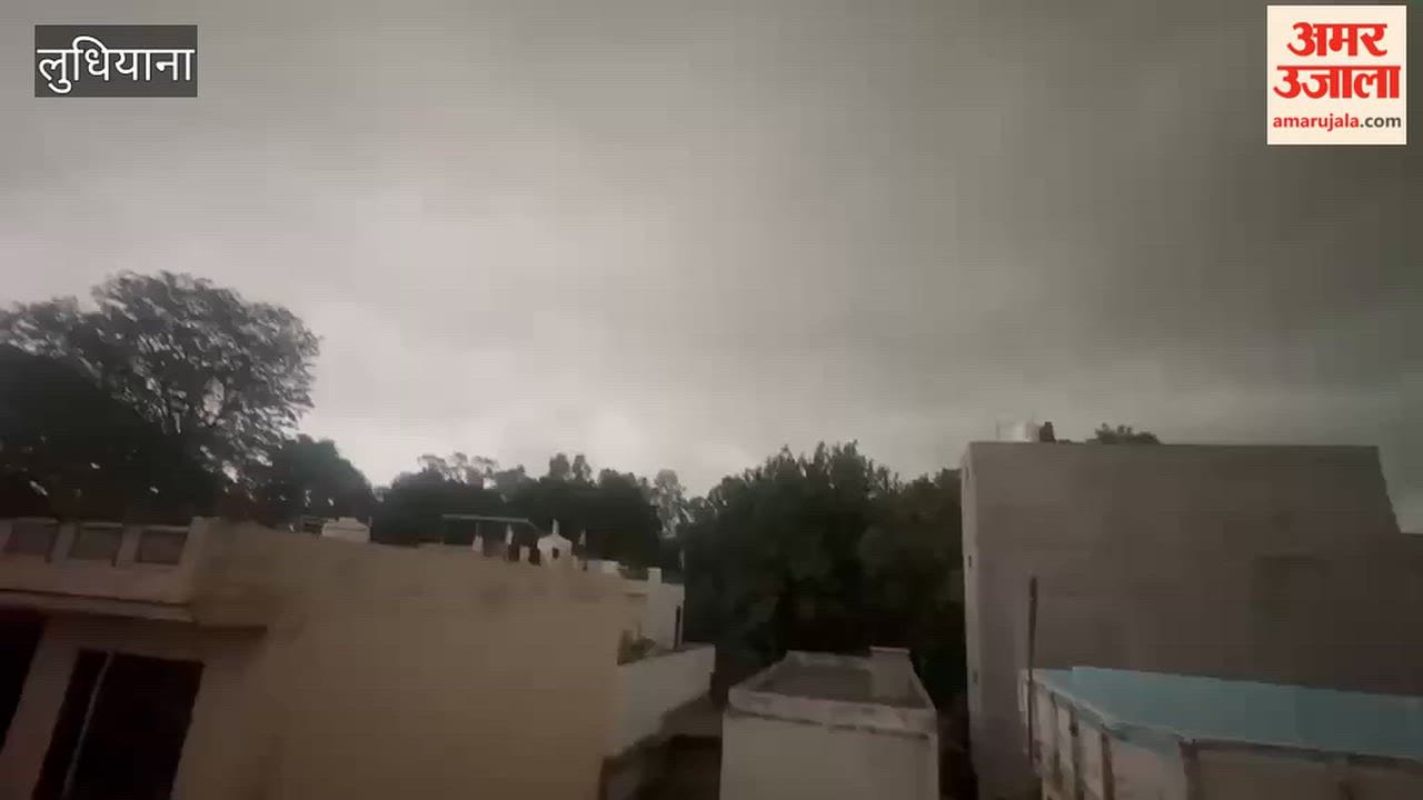 Dark clouds blanket the sky in Halwara, plunging the day into night-like darkness; heavy rain likely