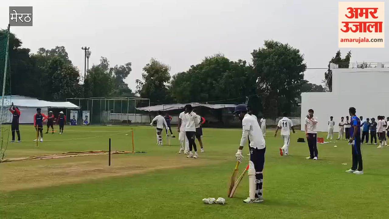 Meerut: Under-23 players from UP and Maharashtra sweated it out at Victoria Park.