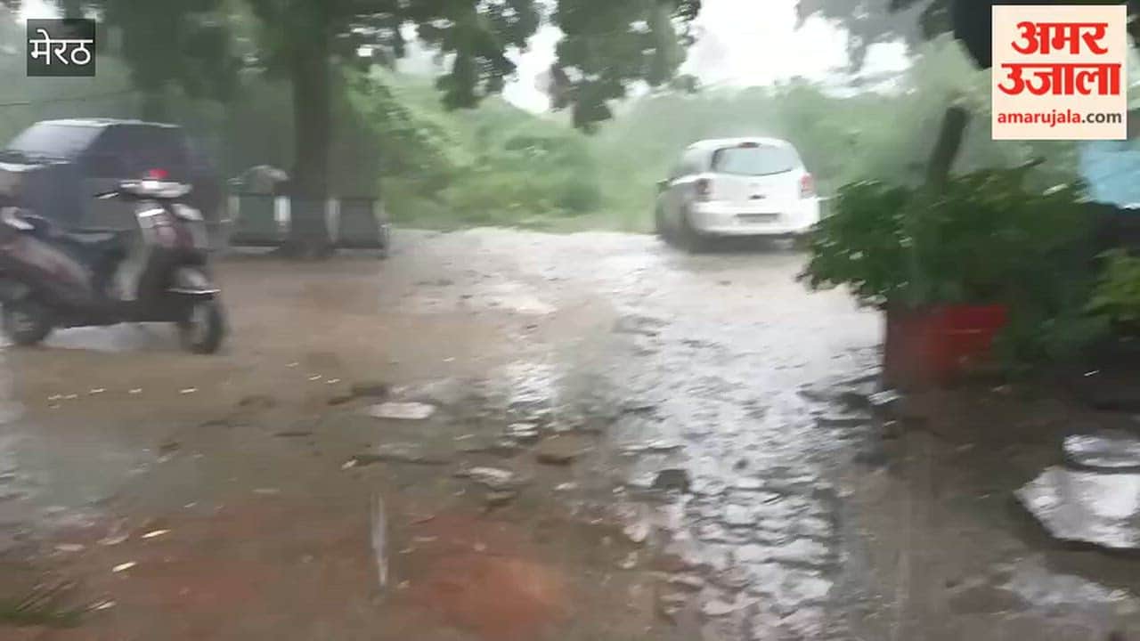 Meerut: Weather changes due to strong winds, hailstorm, and rain; temperature drops.