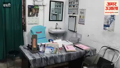 The doctor's chair at CHC Bahadurpur Kalwari remained vacant in the afternoon.