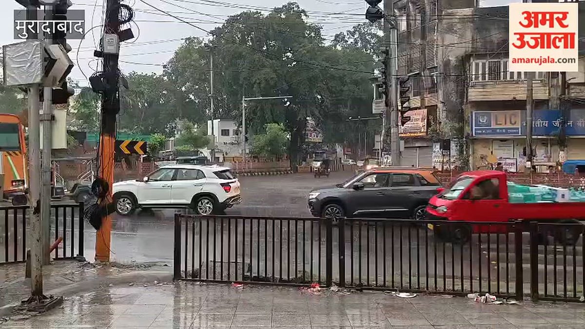 तेज हवा और बारिश से बदला मौसम, काले बादलों ने घेरा शहर