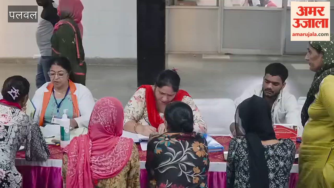 Health check-ups for pregnant women in Palwal under the Surakshit Matritva Abhiyan.