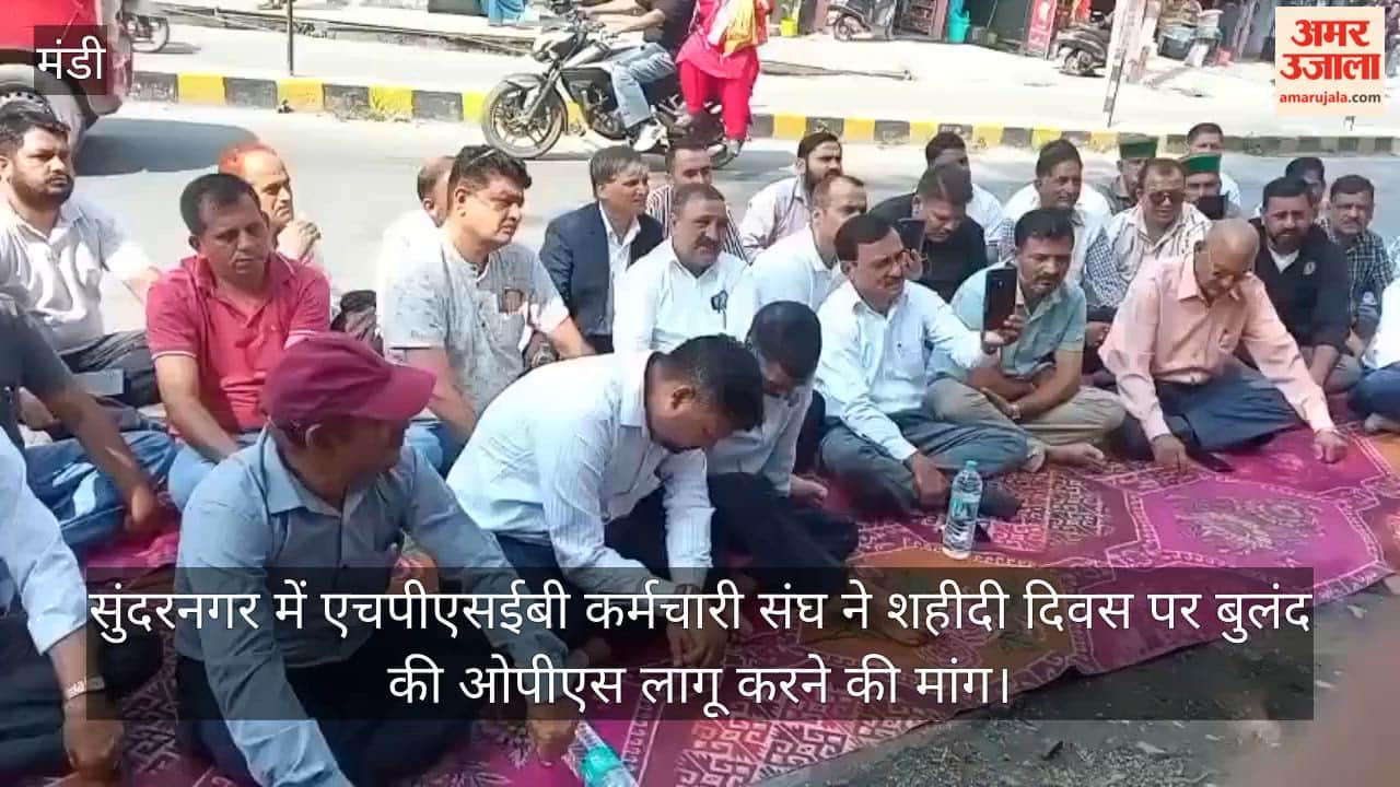 HPSEB Employees' Union raises demand for implementation of OPS on Martyrs' Day in Sundernagar.