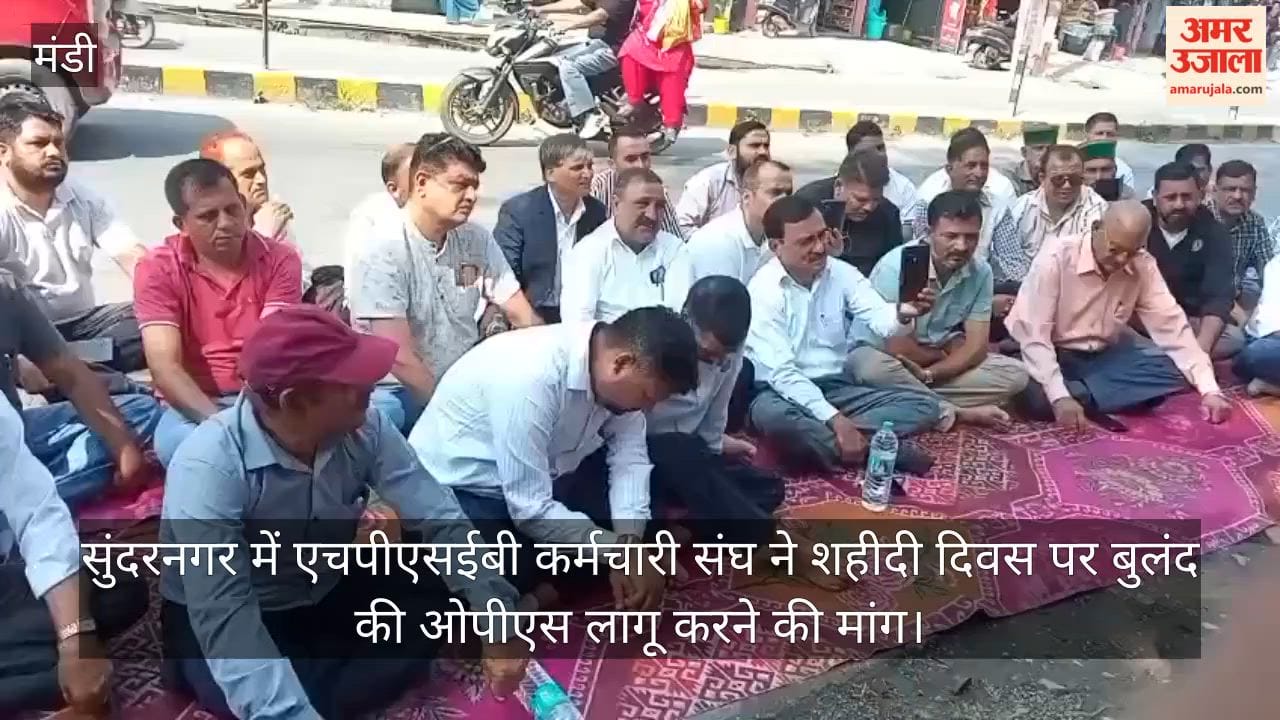 HPSEB Employees' Union raises demand for implementation of OPS on Martyrs' Day in Sundernagar.