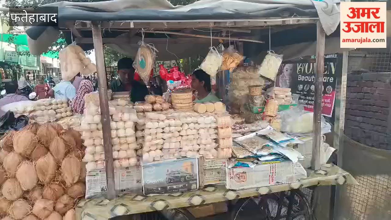 Navratri begins tomorrow; markets are bustling again, and people in Fatehabad are busy shopping.