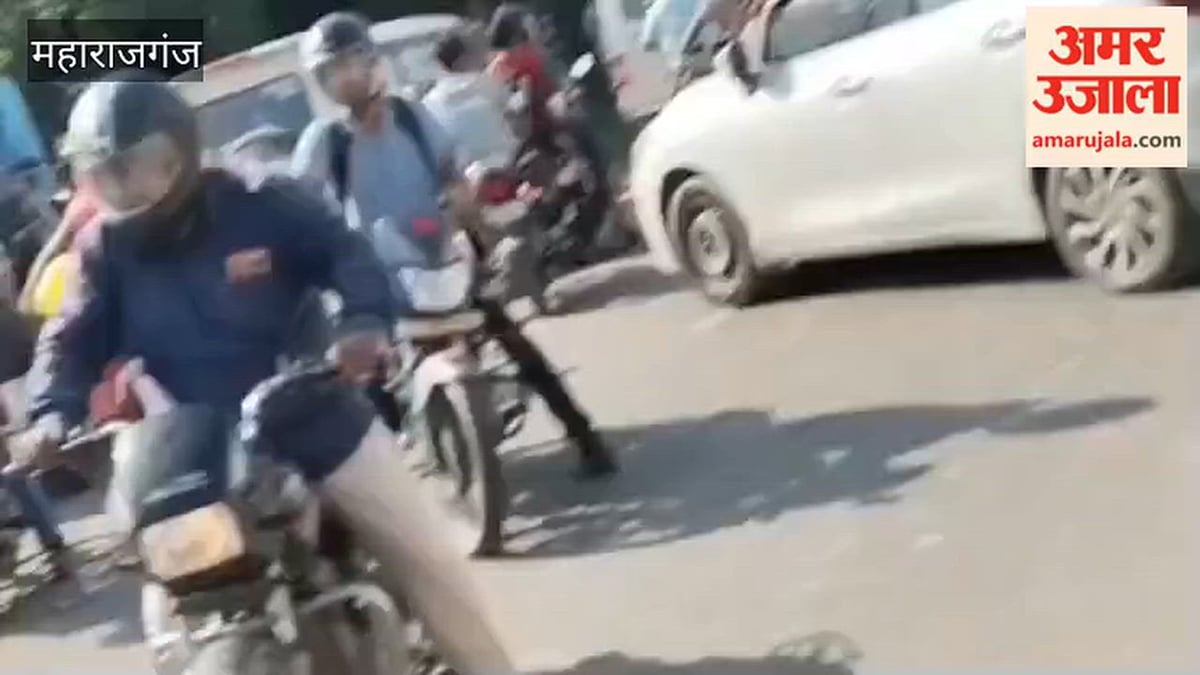 महराजगंज: शिकारपुर चौराहे पर लगा जाम