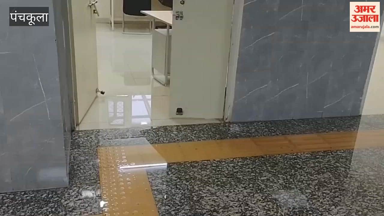 Sewage water floods the Gynaecology OPD at Panchkula Civil Hospital.