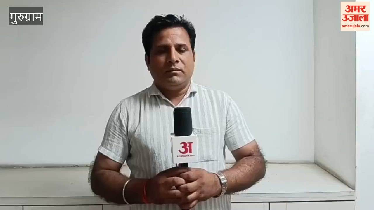 Traffic jams on roads in Gurugram after rain