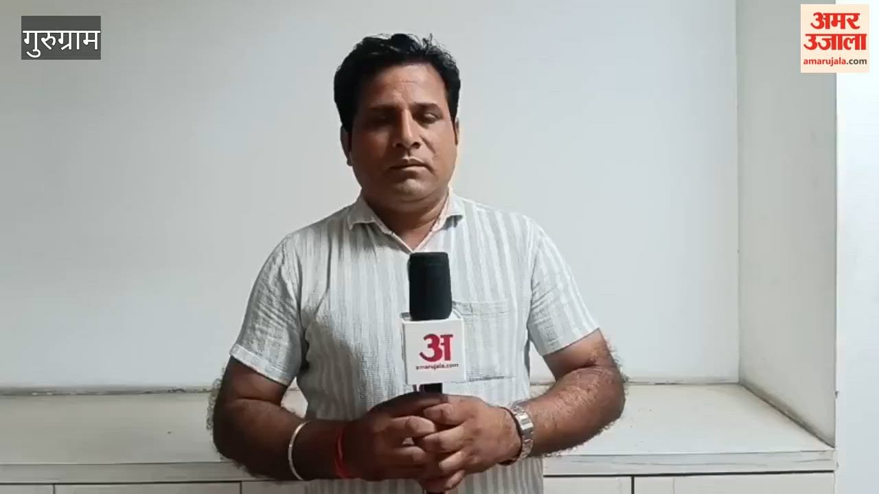 Traffic jams on roads in Gurugram after rain