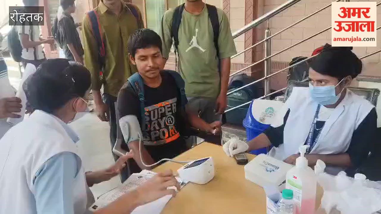 Students received medical advice from doctors at a camp held at Gaud College.