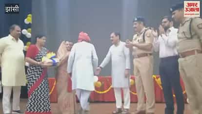 Security personnel felicitated at Deendayal Auditorium.