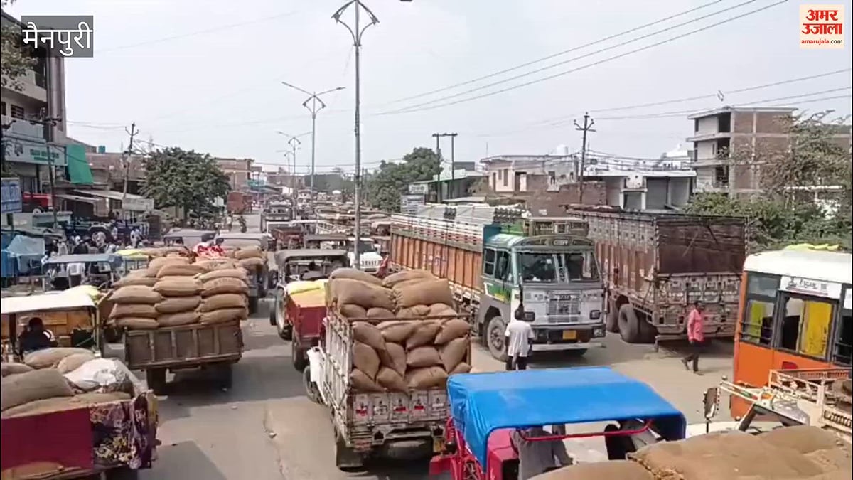 VIDEO: धान की आवक बढ़ते ही बाईपास पर लगा भीषण जाम, रातभर फंसे रहे सैकड़ों वाहन