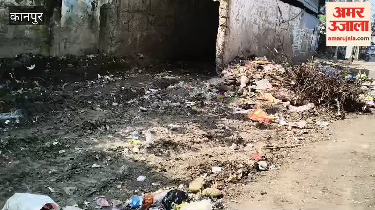 massive pile of garbage has accumulated in the open beyond the Air Force Gate, near Harjinder Nagar in Chakeri