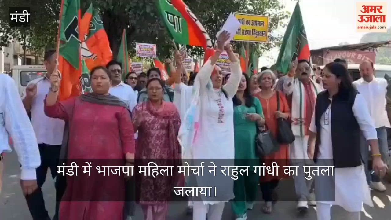 bjp mahila morcha protest mandi rahul gandhi bimol akoijam