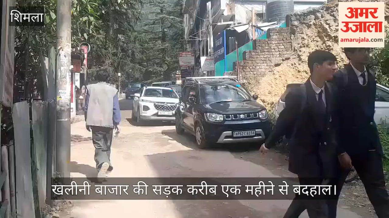 shimla khalini market road potholes dust mud pipeline work