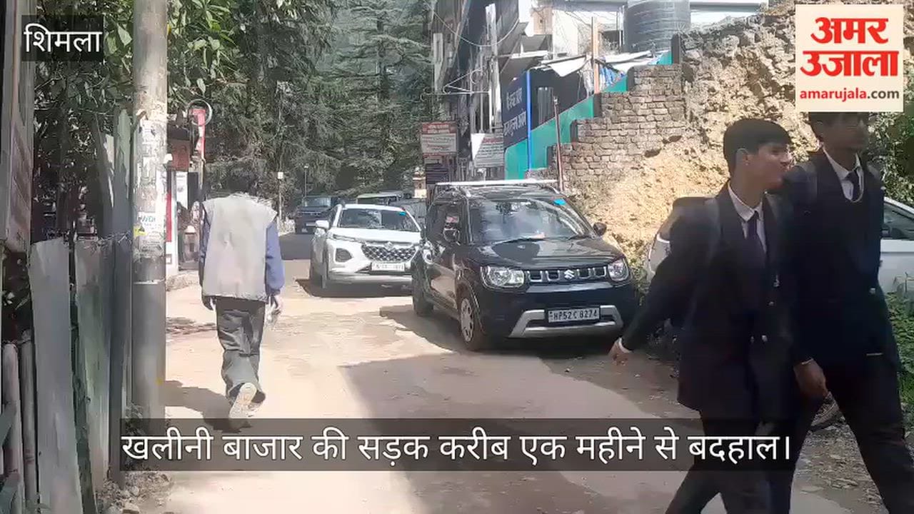 shimla khalini market road potholes dust mud pipeline work