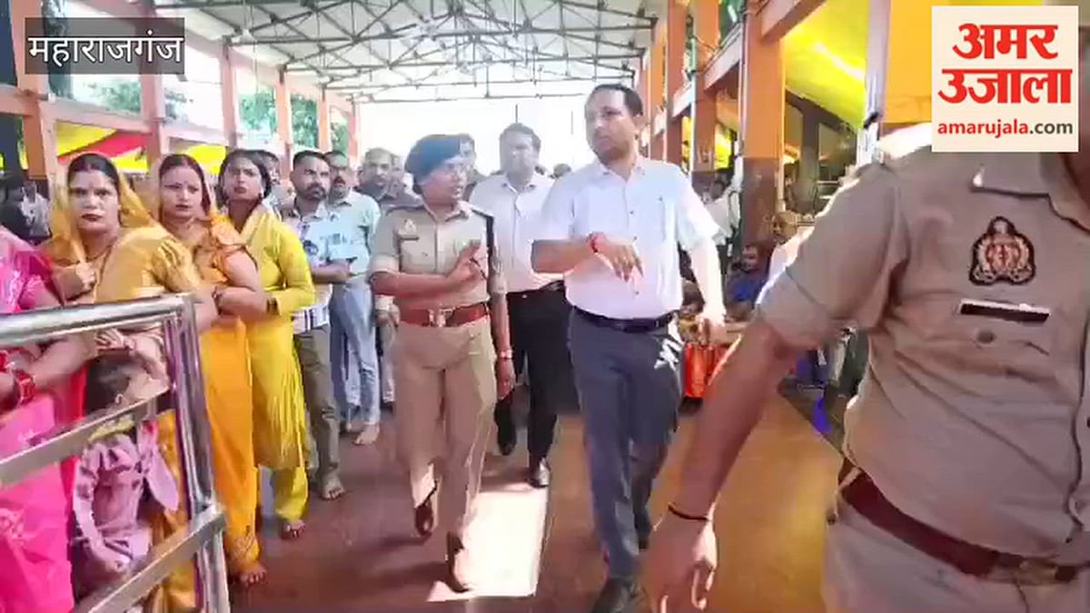 लेहड़ा मंदिर में सुरक्षा व्यवस्था का डीएम-एसपी ने लिया जायजा