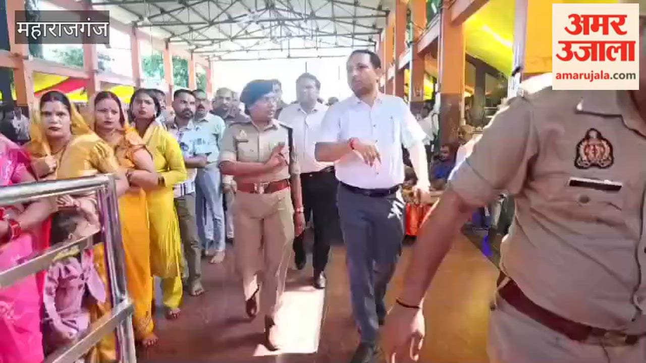 Maharajganj DM and SP Inspect Security Arrangements at Lehra Temple