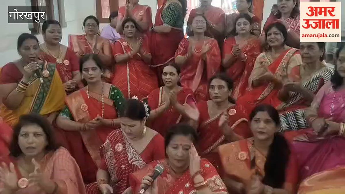 शारदीय नवरात्रि: मंगला देवी मंदिर में माता की चौकी, भजन-कीर्तन से भक्तिमय हुआ माहौल