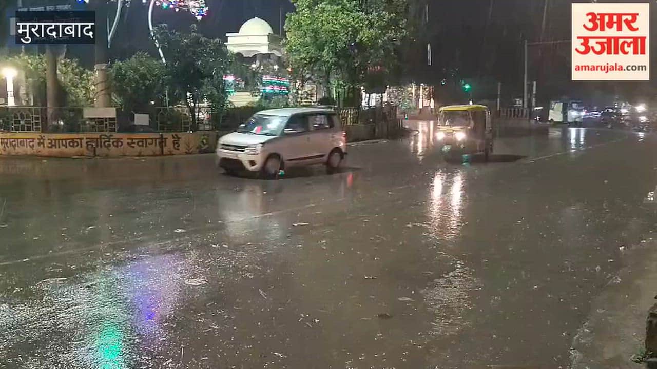 Weather takes a sudden turn in Moradabad; passersby get drenched in the rain