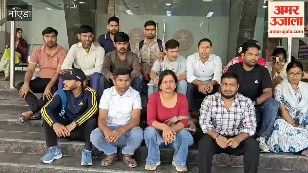Contract workers staged  protest after being dismissed from their jobs in noida