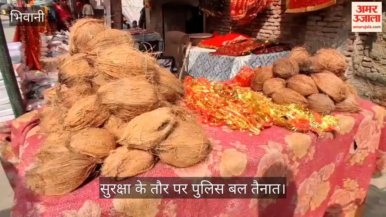 Chants of devotion echoed at the Bhojawali Devi Mata Temple on the second day of Sharadiya Navratri.