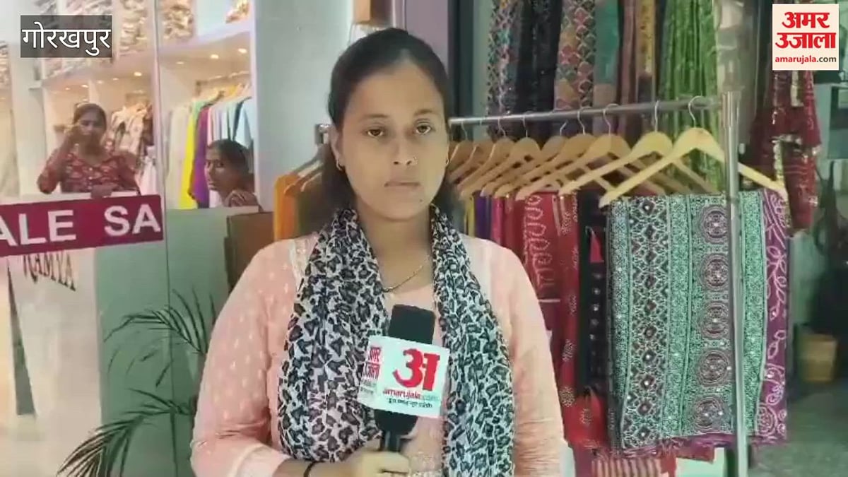 गोरखपुर: गरबा-डांडिया के लिए अजरक और डिजिटल प्रिंट गरबा ड्रेस की बढ़ी मांग